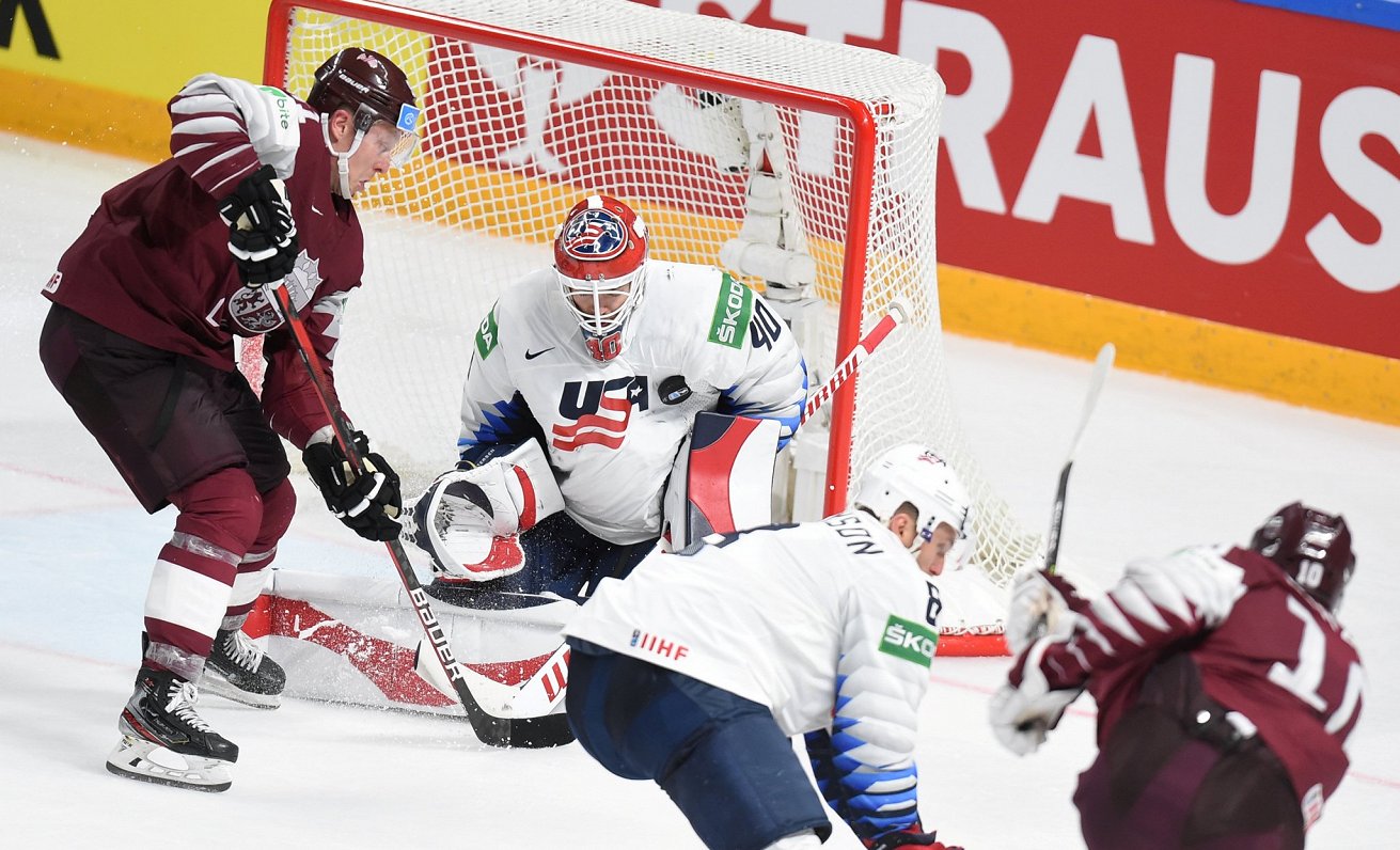 Матч Латвия-США на ЧМ-2021 по хоккею