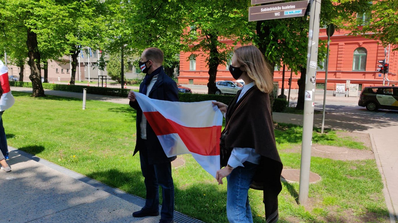Rīga pikets solidaritātei ar Baltkrievijas opozīciju, 29.05.2021.