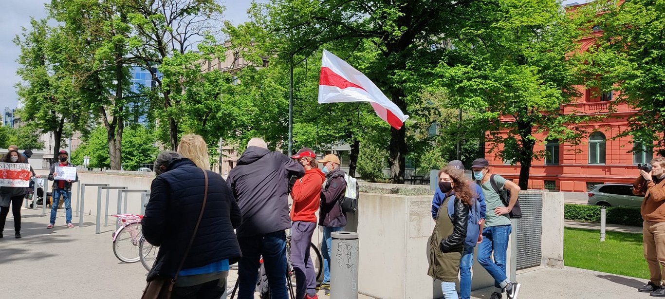 Rīga pikets solidaritātei ar Baltkrievijas opozīciju, 29.05.2021.