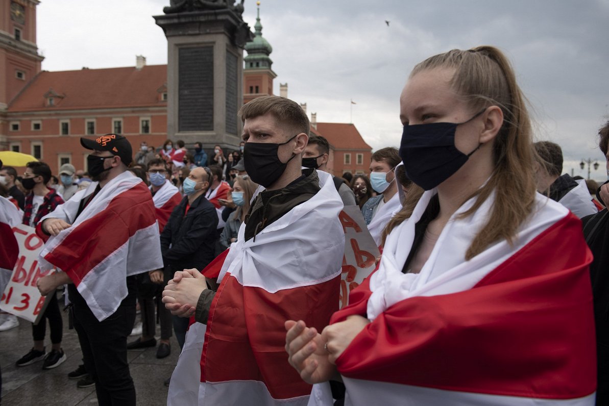 Atbalsta akcijas baltkrievu tautai Varšavā, 29.05.2021.