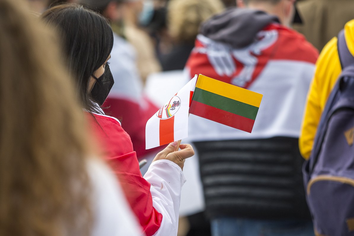 Lietuvā atbalsta akcija Baltkrievijas opozīcijai