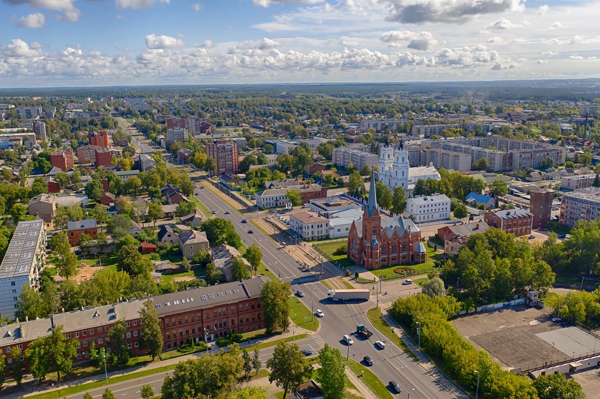 Skats uz Daugavpils pilsētu no putna lidojuma