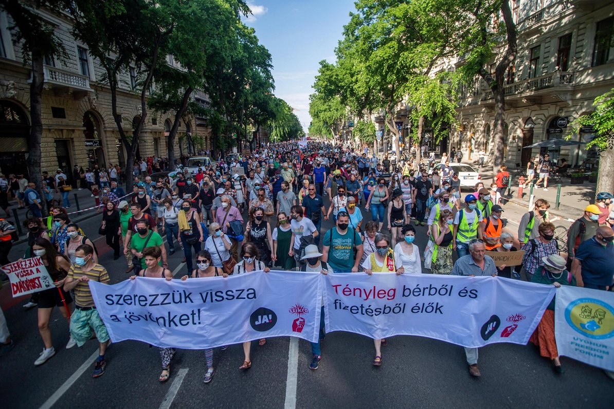 Ungārijā protestē pret plānoto Ķīnas universitātes pilsētiņu (05.06.2021)
