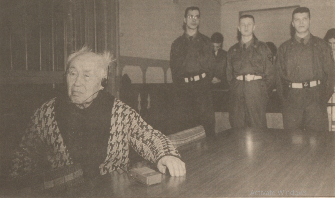 Alfons Noviks tiesas sprieduma pasludināšanas laikā