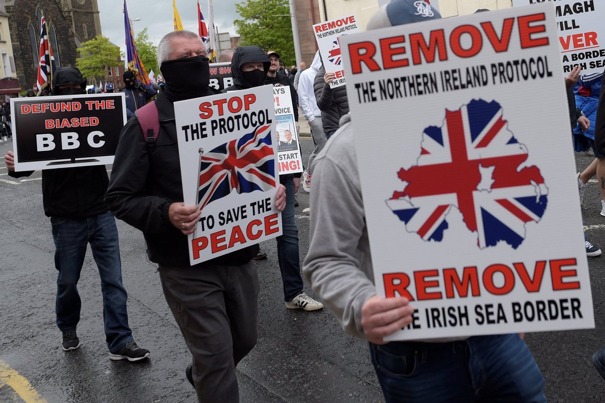 Ziemeļīrijas protokola pretinieku demonstrācija