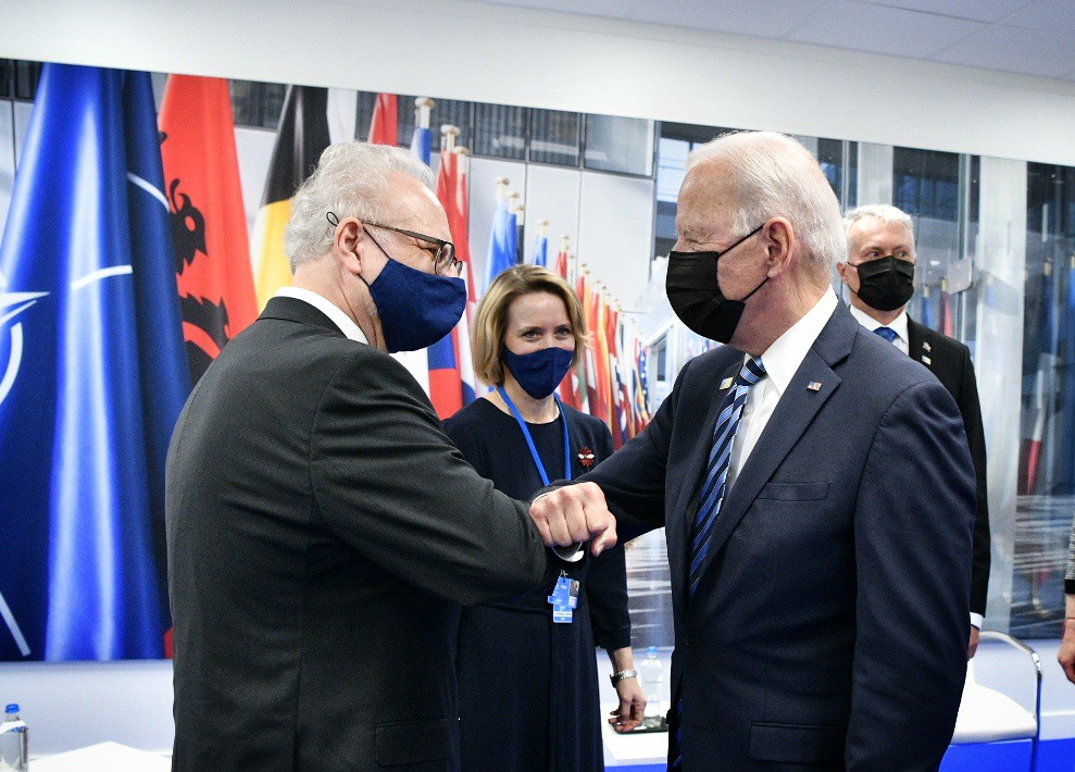 President Egils Levits meets President Joe Biden in Brussels