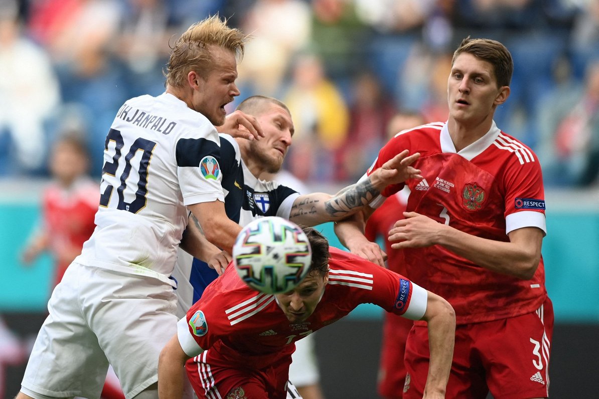 Epizode Krievijas un Somijas futbola izlašu spēlē