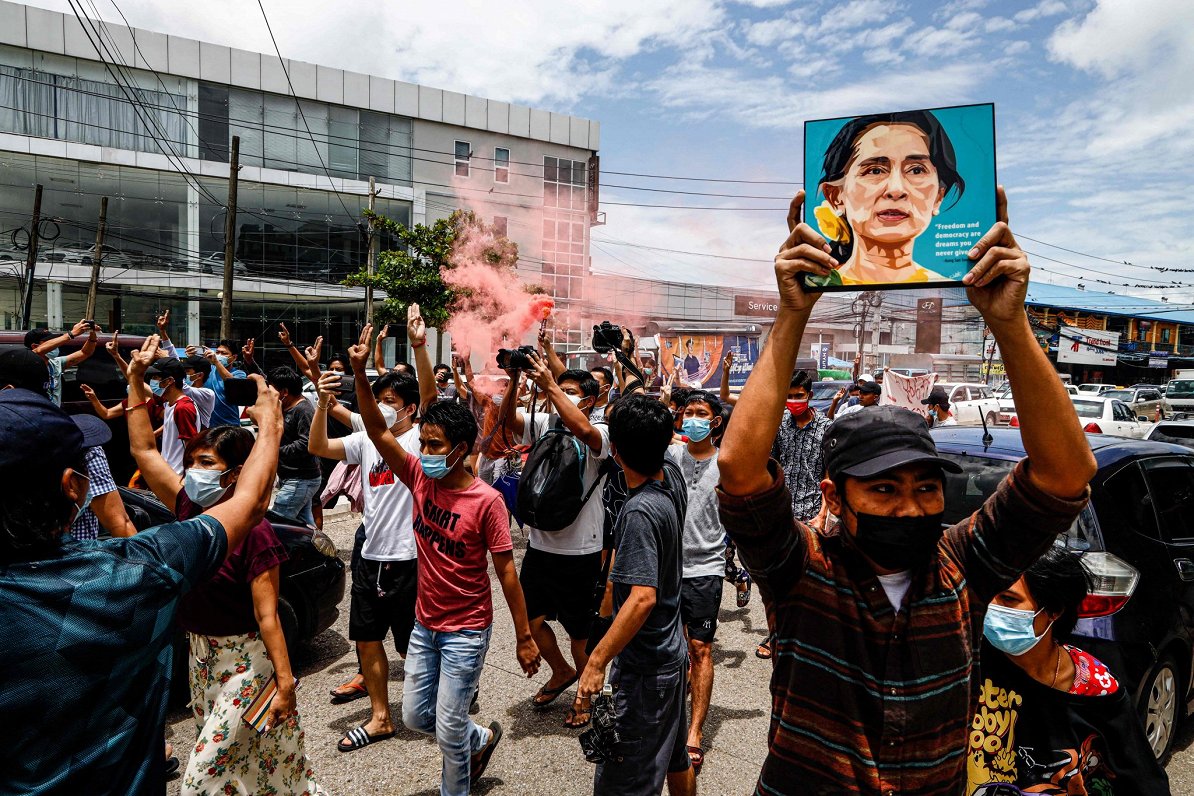 Mjanmas iedzīvotāju demonstrācija 2021. gada 19. jūnijā