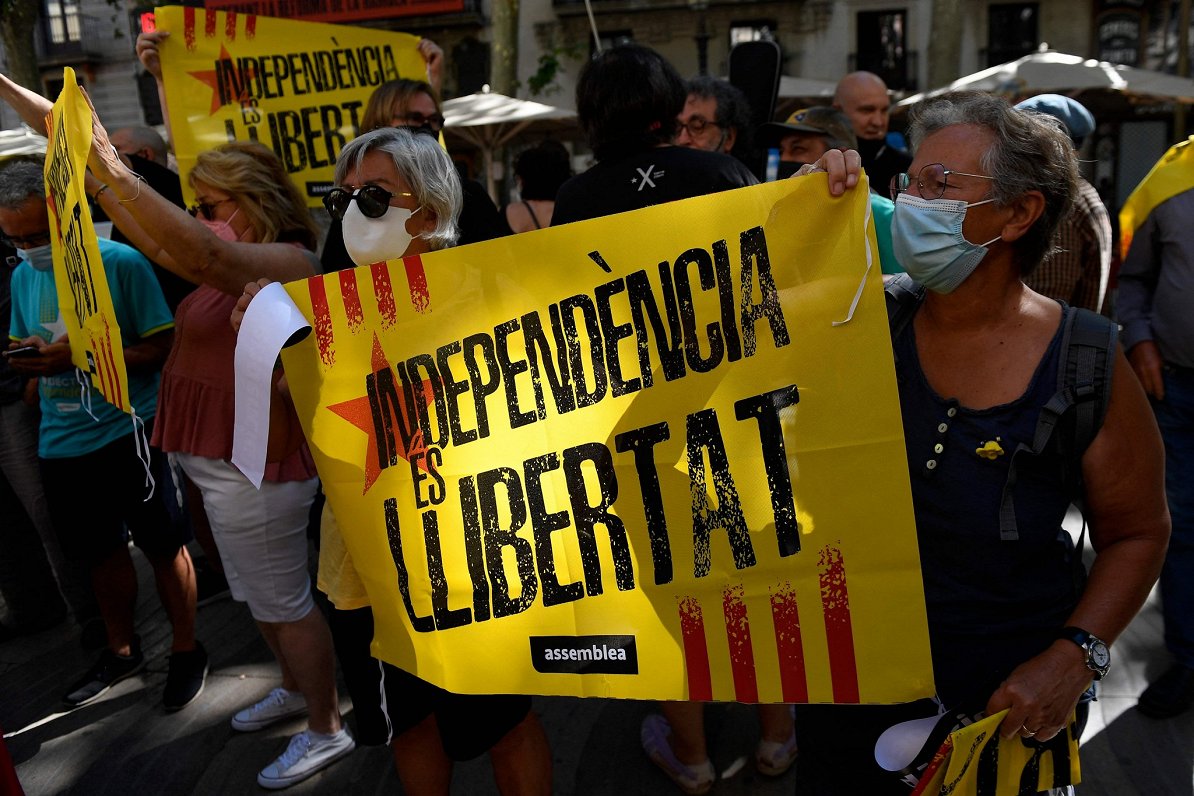 Katalāņu aktīvisti pieprasa neatkarību un brīvību