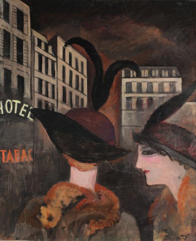 Jāzeps Grosvalds. Parīzietes naktī. 1913-1914. Audekls, eļļa