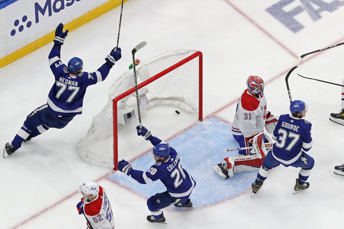 Tampabejas &quot;Lightning&quot; hokejisti svin vārtu guvumu pret Monreālas &quot;Canadiens&quot;
