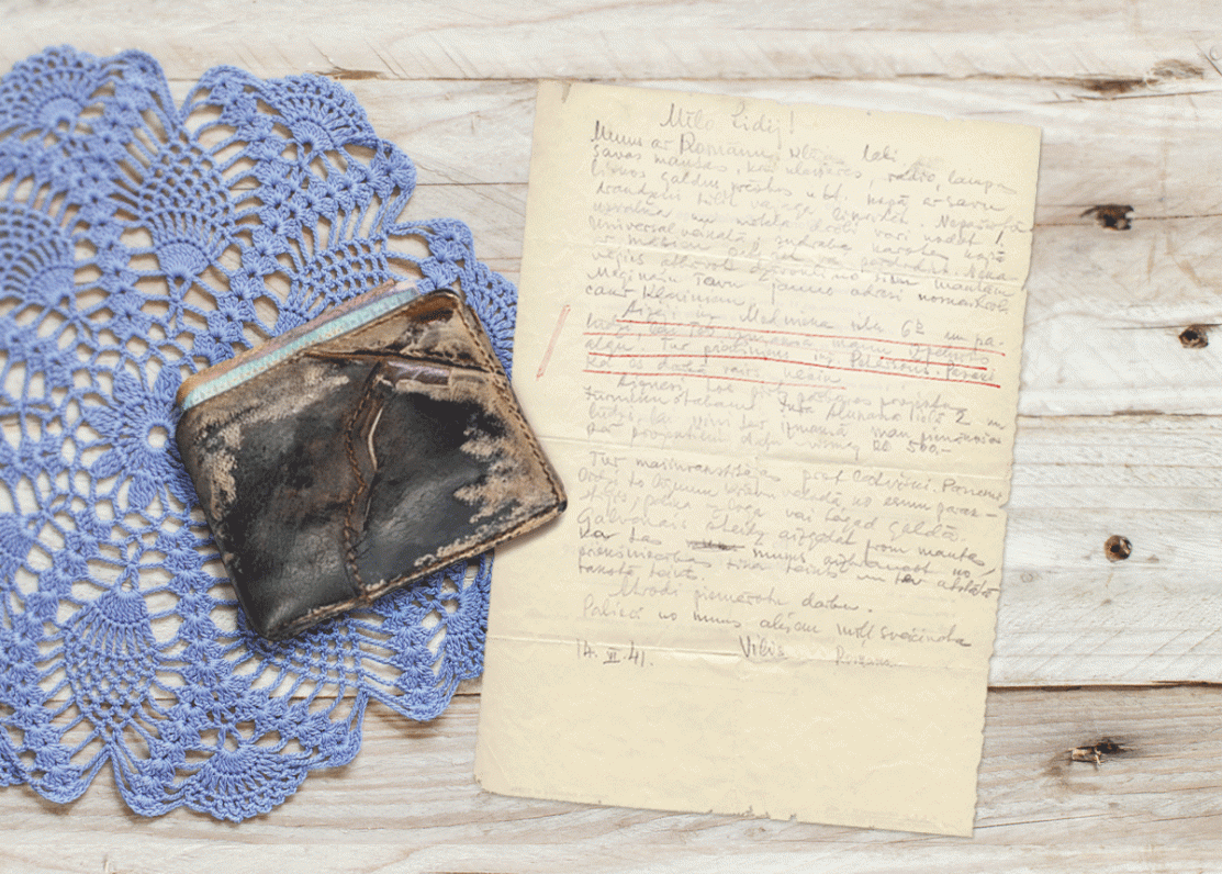 1941. gada 14. jūnijā deportētā Viļa Sniķera vēstule sievai Lidijai