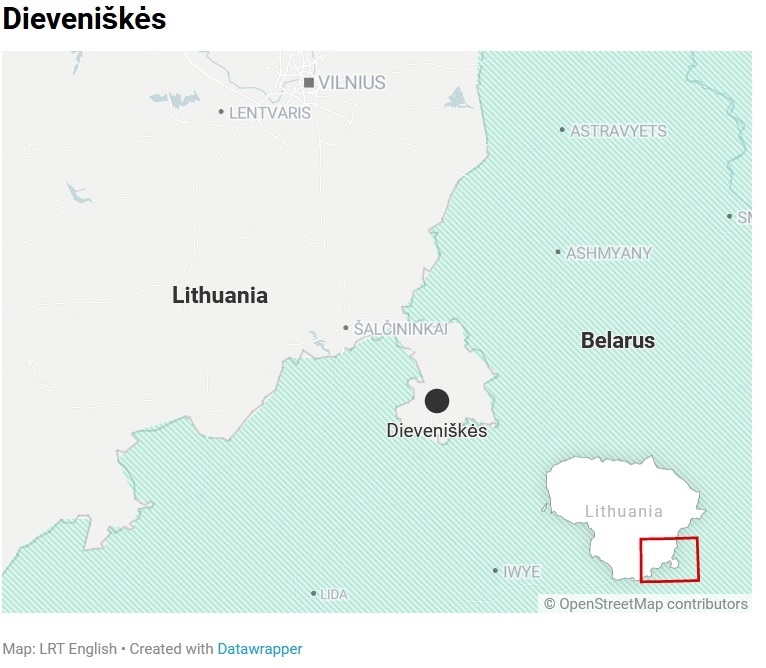 Dievenišķu apkaimi dažkārt dēvē par &quot;Lietuvas aklo zarnu&quot;, jo šo apvidu ieskauj Baltkrievi...