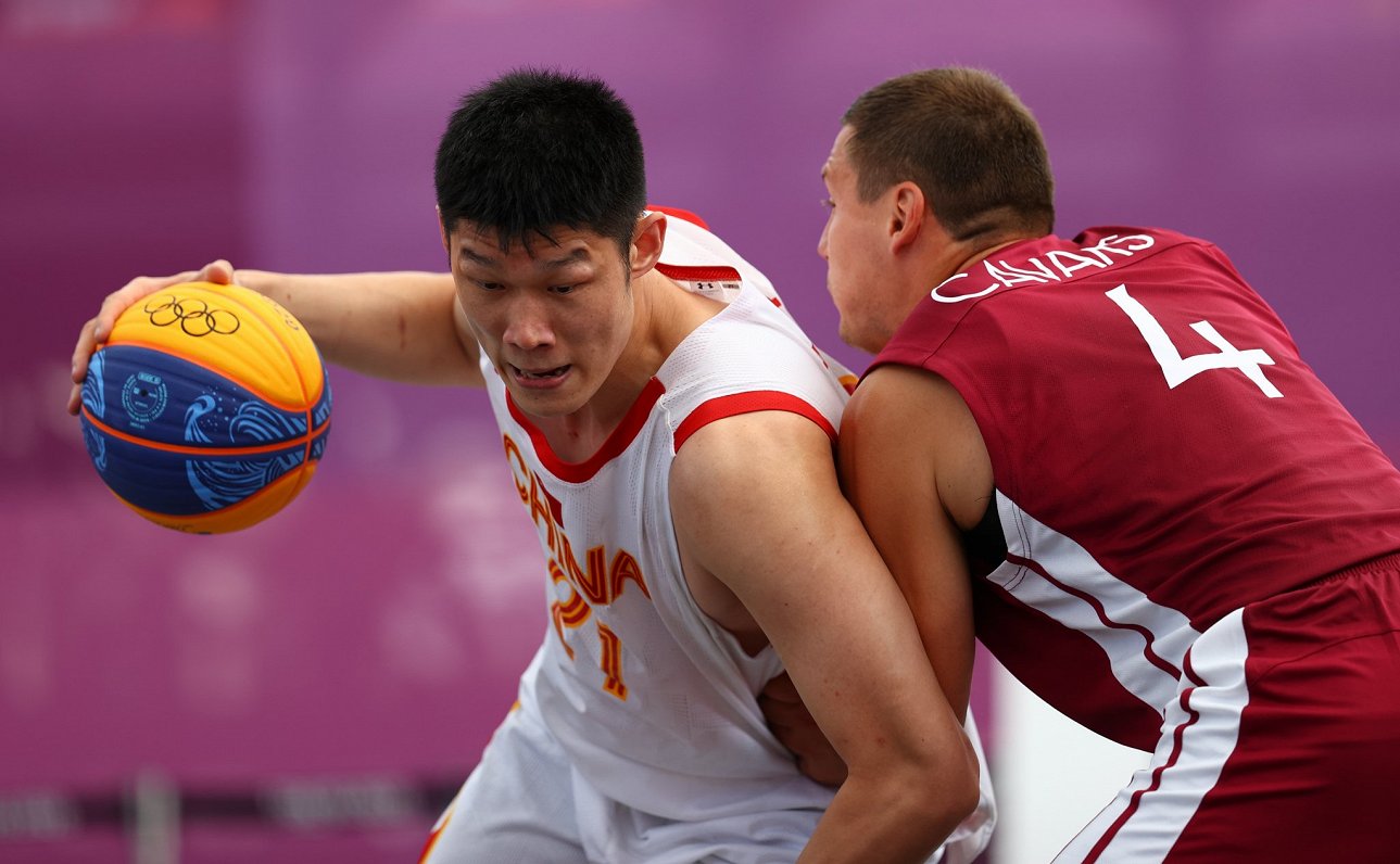 Latvijas - Ķīnas 3x3 basketbola spēles epizode