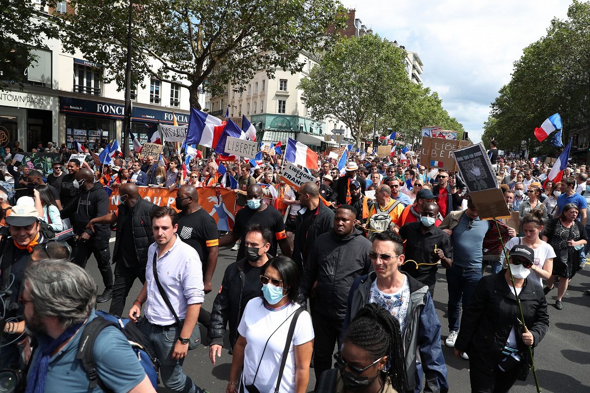 Protests Parīzē, 31.07.2021.