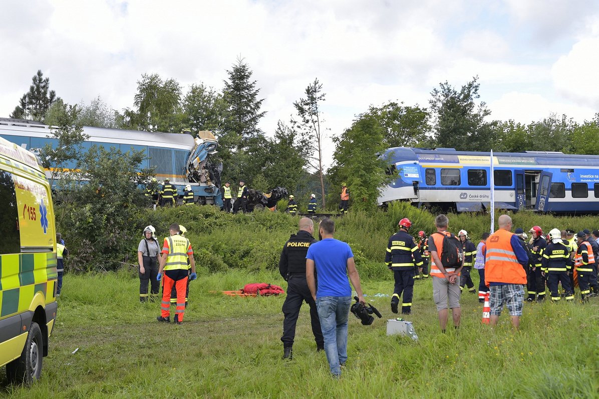 Trešdien no rīta Čehijā notika divu vilcienu sadursme