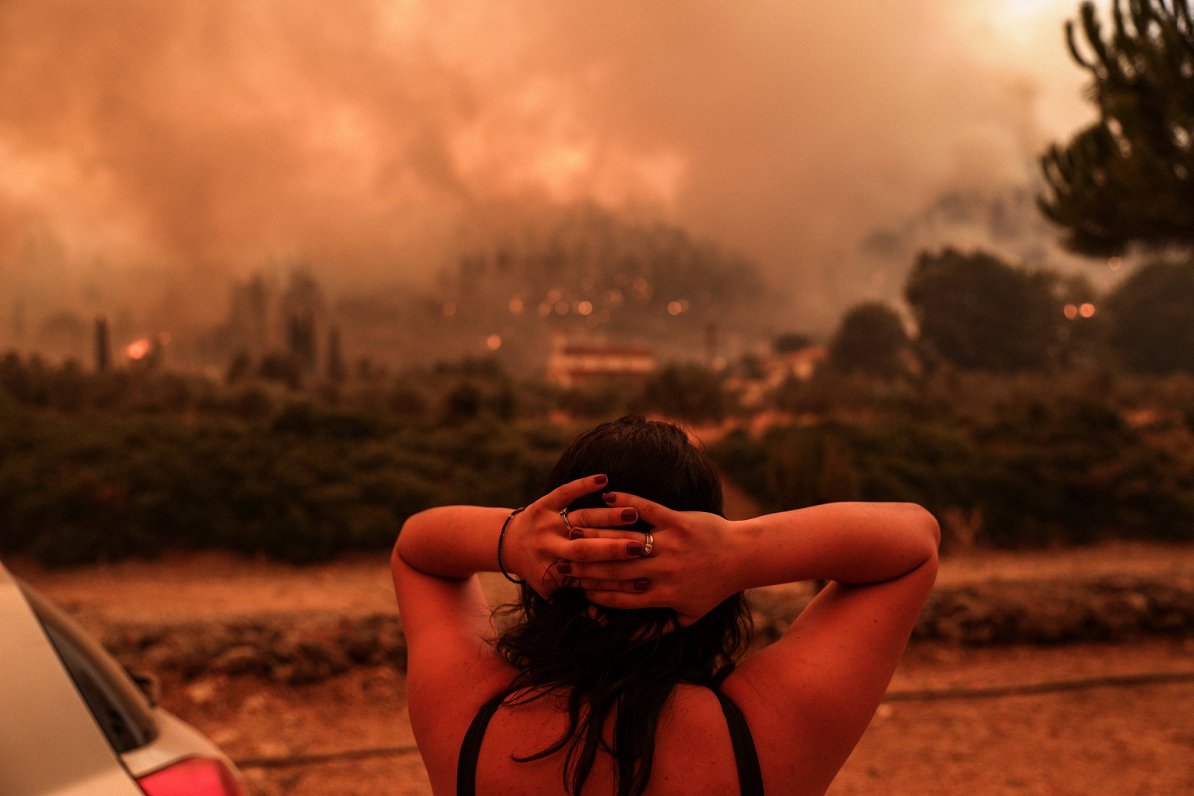 Savvaļas ugunsgrēki Grieķijā, 2021.gada augusts.