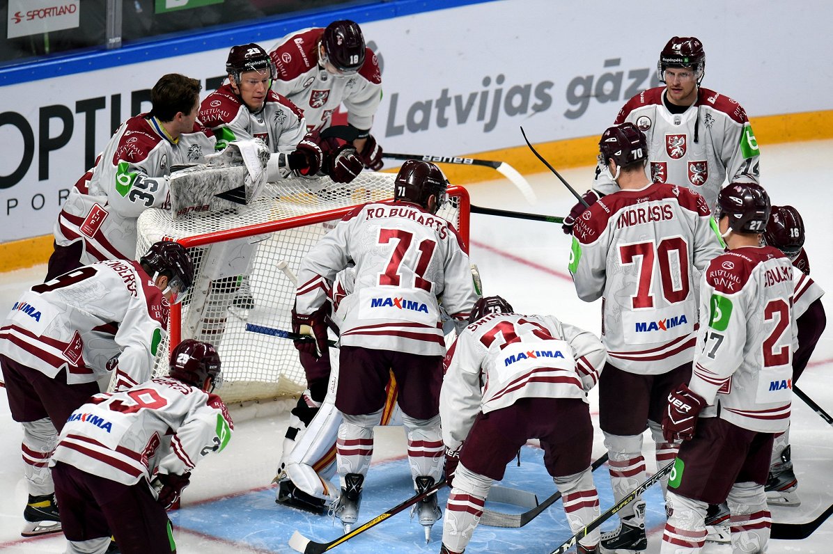 Сборная Латвии по хоккею на ЧМ в Риге. Иллюстративное фото