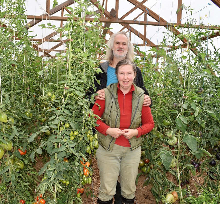 Organic farmers Sintija and Ingus Druva
