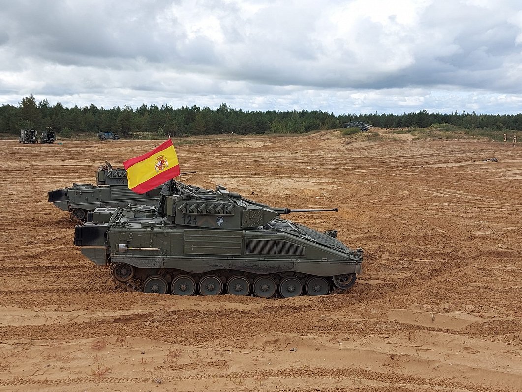 Spāņu tanki militārajās mācības &quot;Namejs&quot; Ādažu poligonā. 2021. gada septembris.