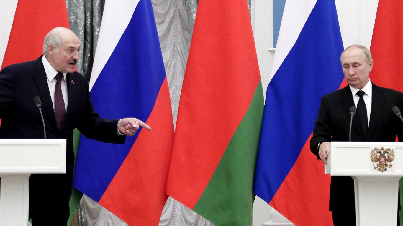 Совместная пресс-конференция Александра Лукашенко и Владимира Путина. Москва, 9 сентября 2021 года.