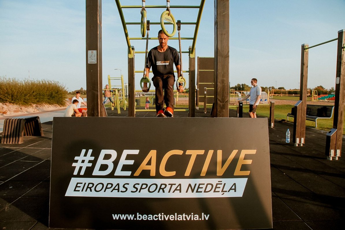 VIngrošanas treniņš Jelgavā Pasta salā Eiropas Sporta nedēlā 2020. gadā