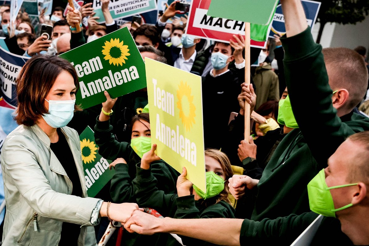 Vācijas Zaļā partija kanclera amata kandidāte Annalēna Bērboka, 2021.gada septembris.