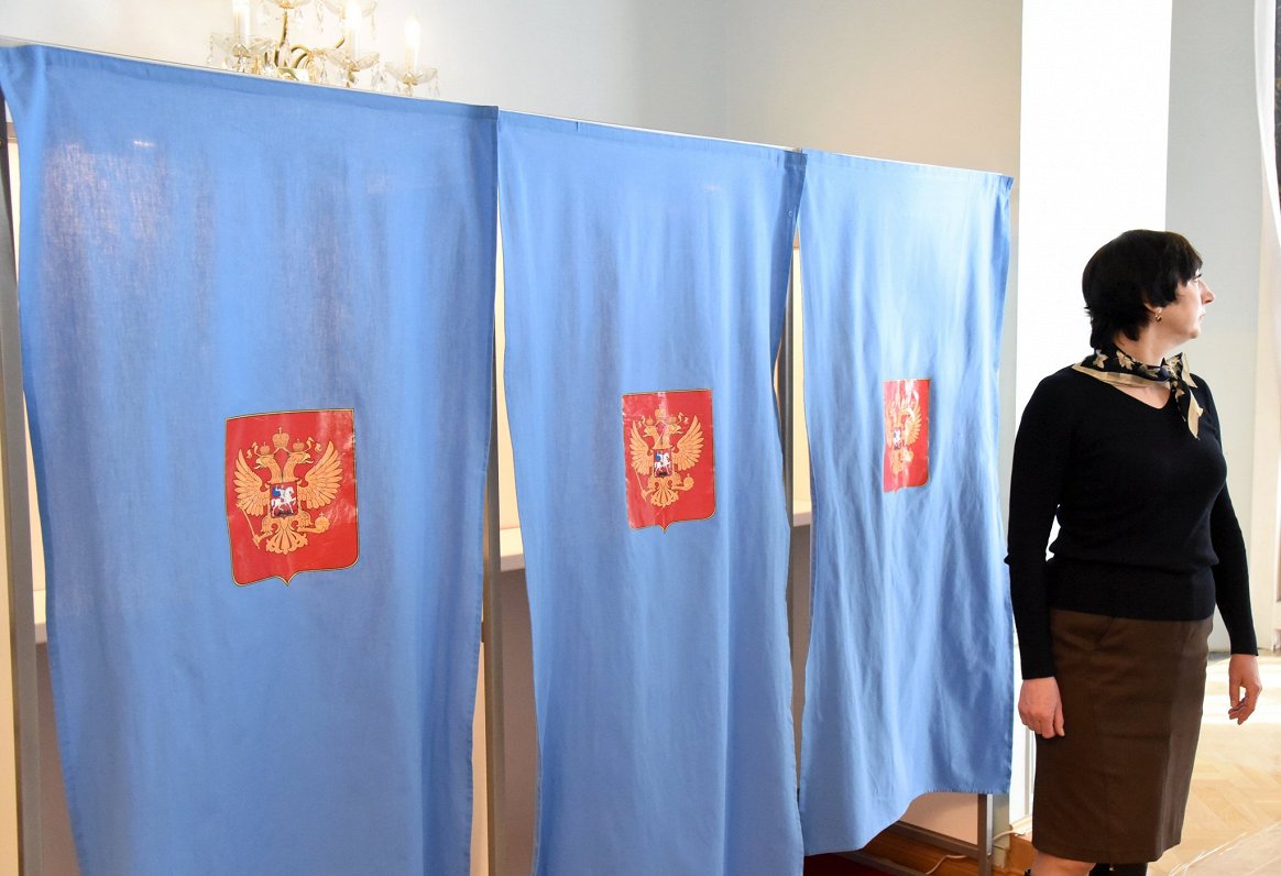 Vēlēšanu iecirknis Krievijas vēstniecībā 2018. gadā