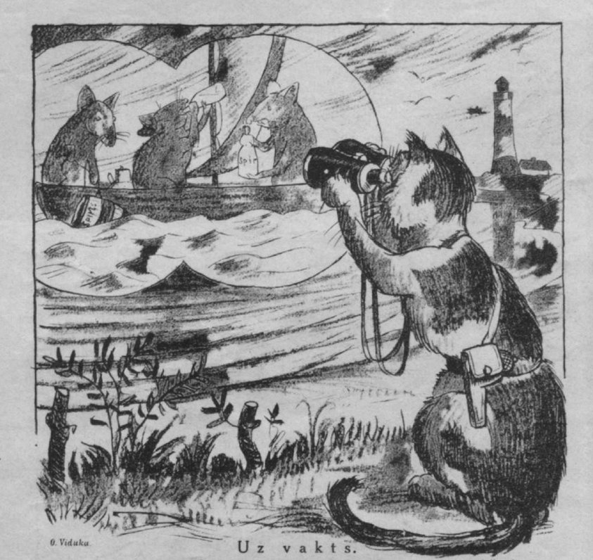 Karikatūra no 1924. gada žurnāla “Svari” Nr. 35.