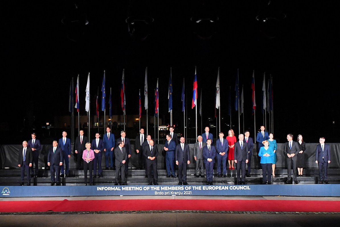ES līderu samits Slovēnijā. 2021. gada 5. oktobris.
