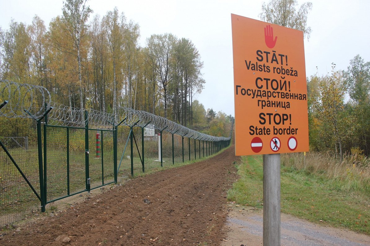 Latvijas un Baltkrievijas robežas zona.