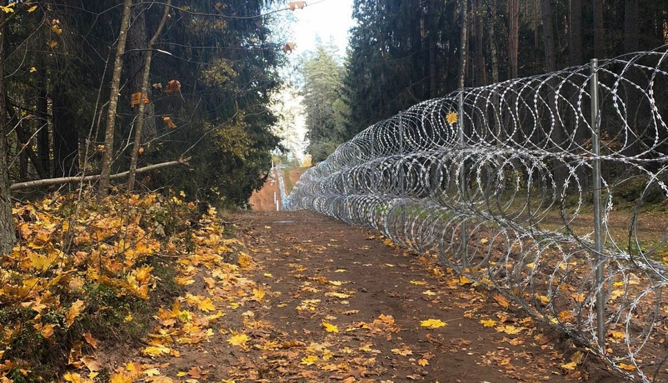 Jaunais žogs pie Latvijas-Baltkrievijas robežas. 2021. gada oktobris.
