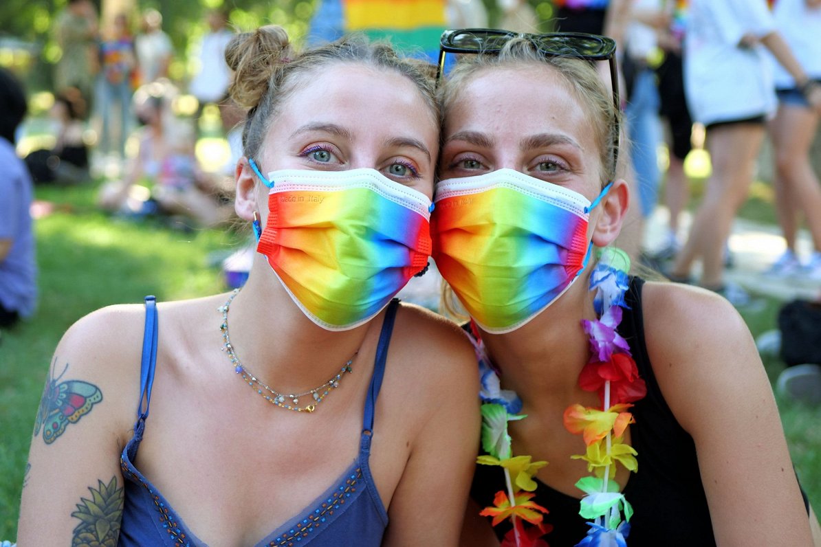 LGBT pasākuma dalībnieces Itālijā