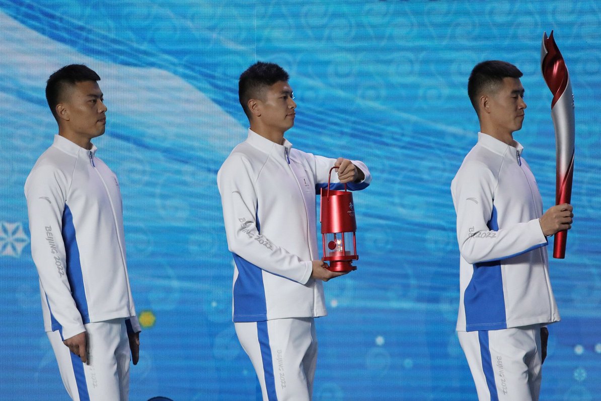 Olimpiskās uguns ceremonija Pekinā