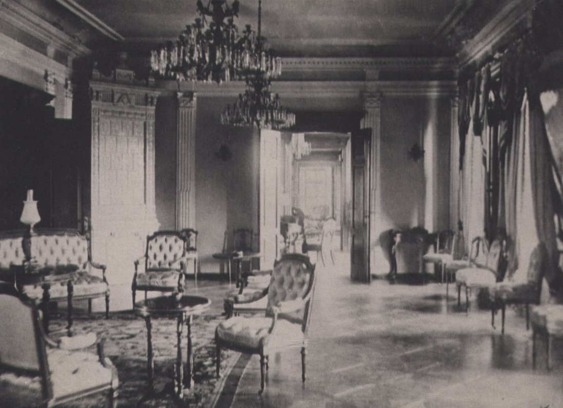 Durbes pils zāle ap 1914. gadu