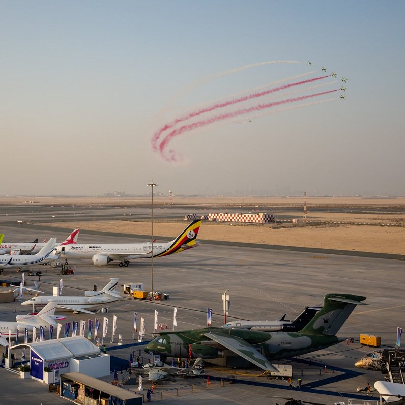 Avio šovs un starptautiskā aviācijas izstāde Dubaijā.