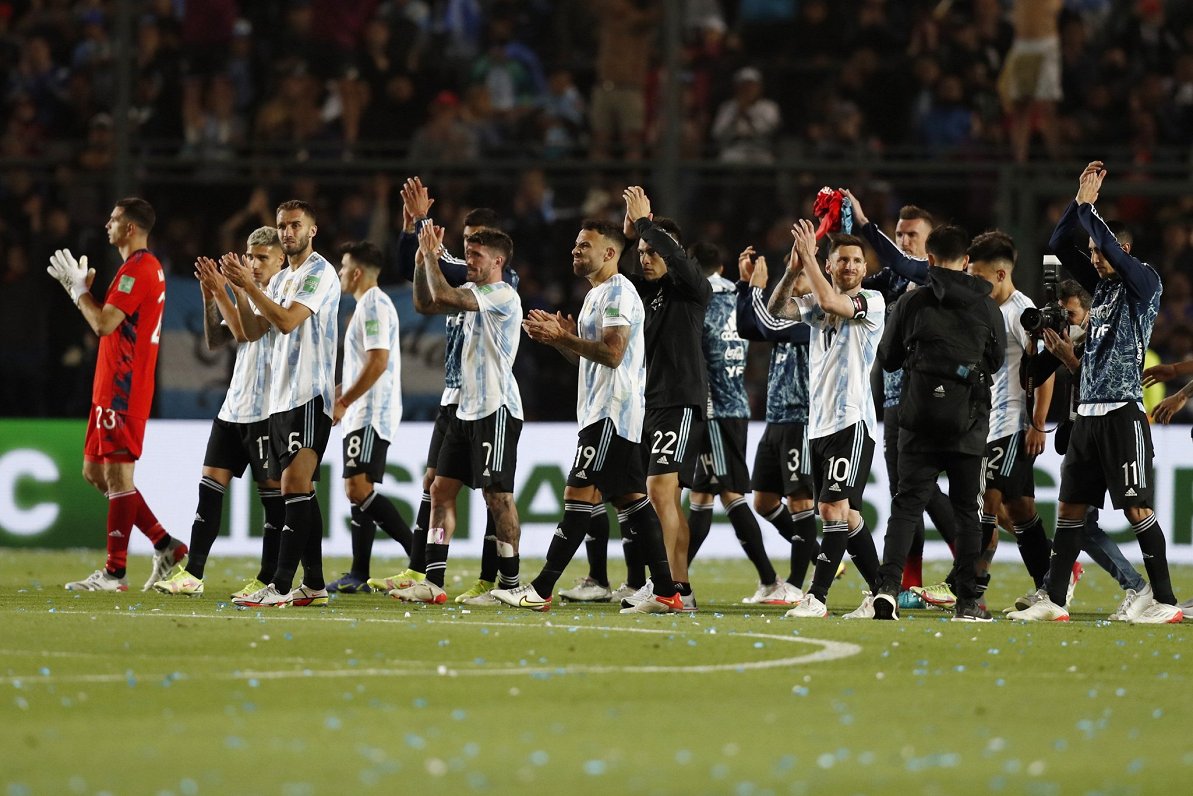 Argentīnas futbola izlase pēc spēles ar Brazīliju