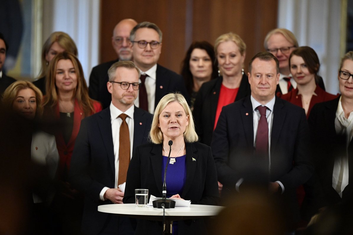 Magdalēna Andešsone kļuvusi par pirmo premjerministri sievieti Zviedrijas vēsturē, 29.11.2021.