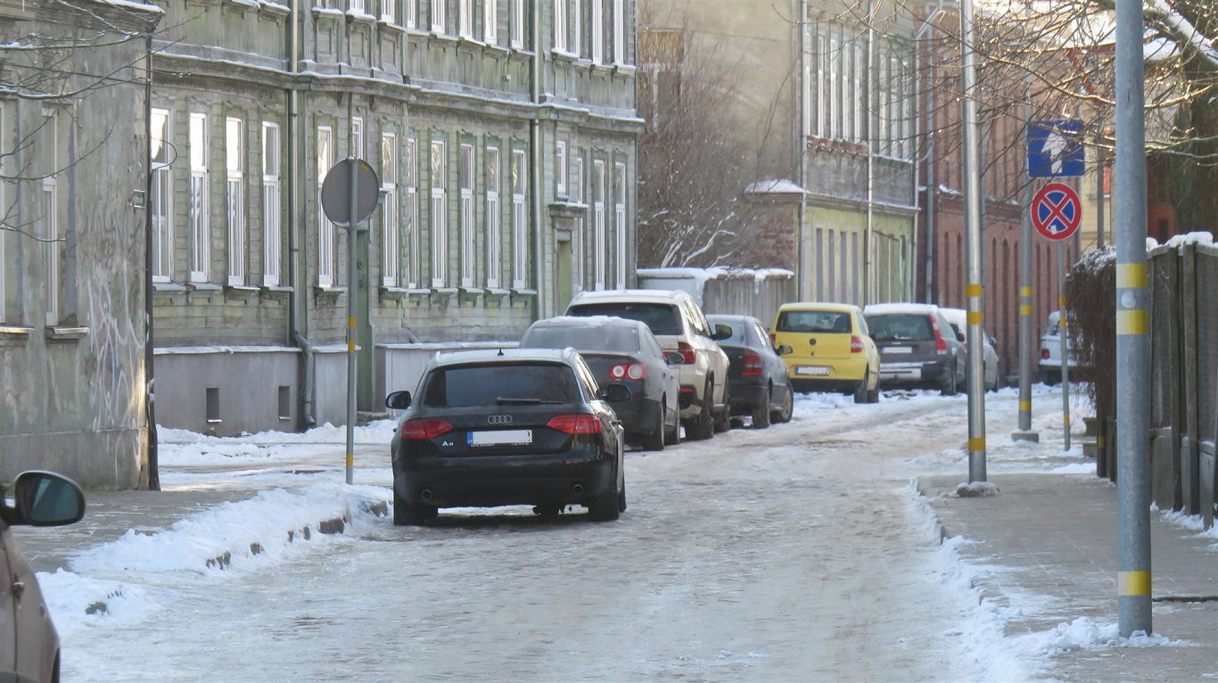 Улицы Лиепаи зимой