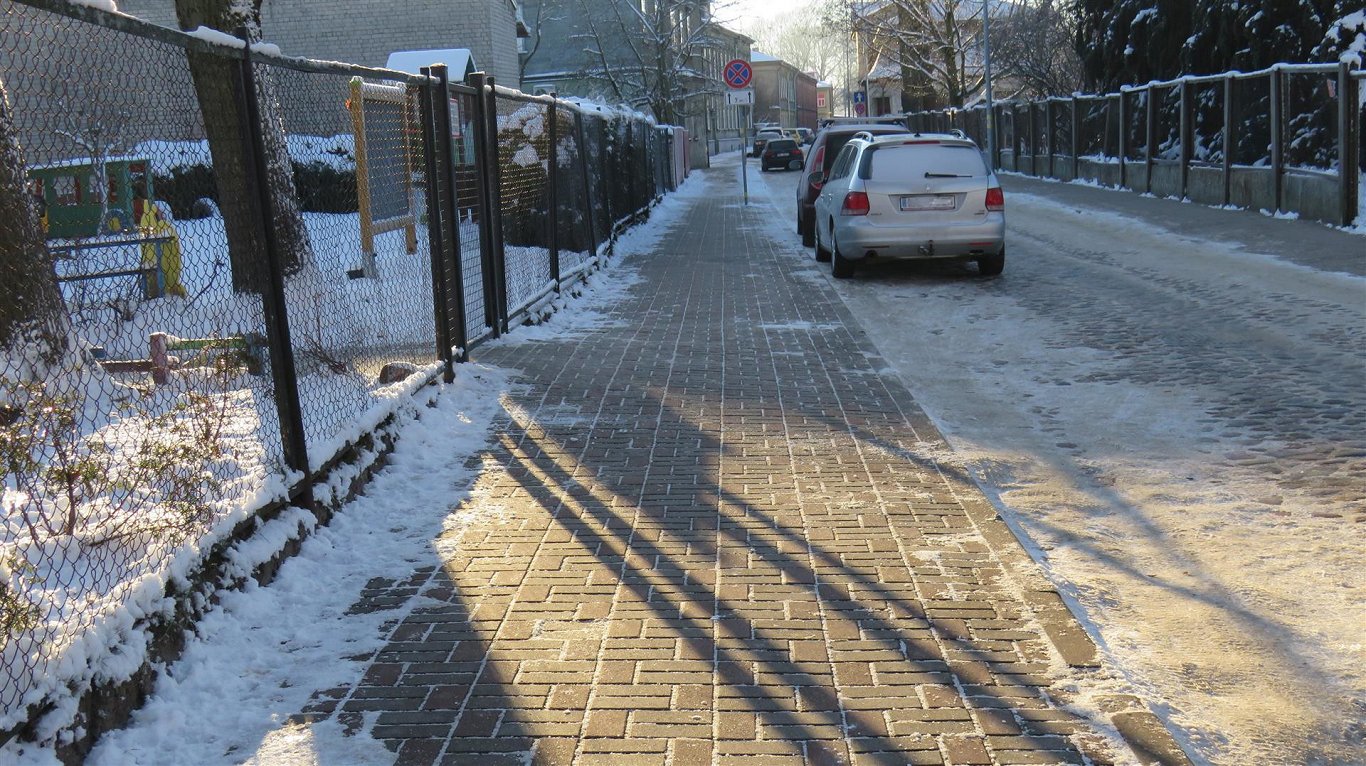 Улицы Лиепаи зимой