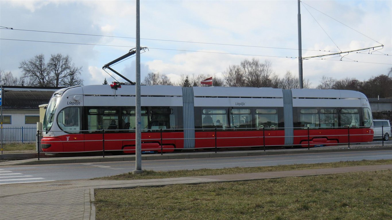 Новый трамвай в Лиепае