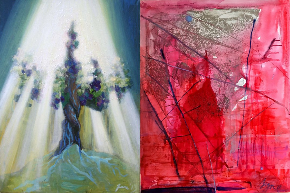 No kreisās: Zanes Biķes glezna izstādē &quot;Ticības lietas&quot;, Signes Vanadziņas glezna izstādē...
