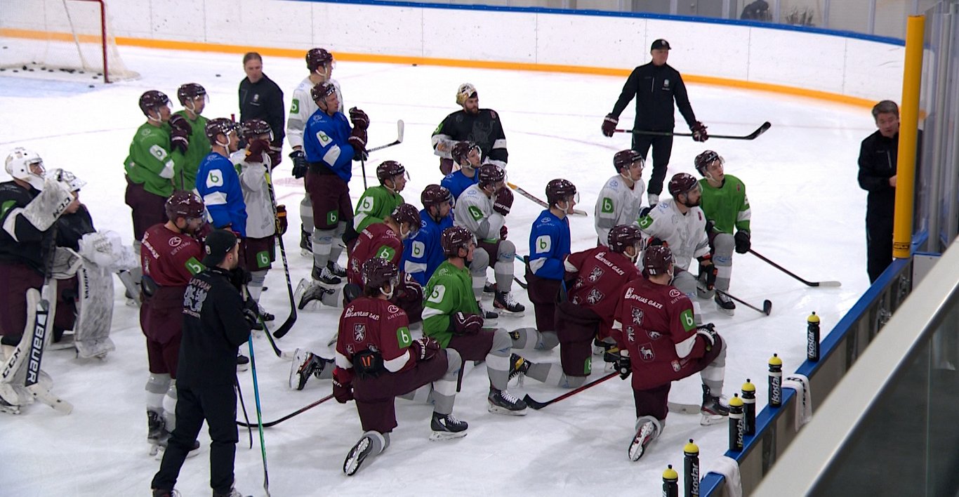 Тренировка сборной Латвии по хоккею. Иллюстративное фото