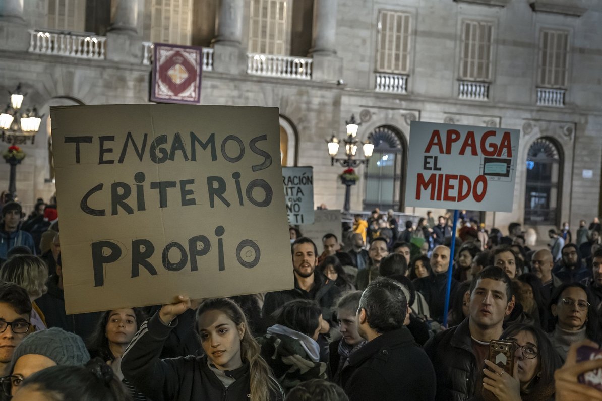 Protesti Barselonā, 25.12.2021.