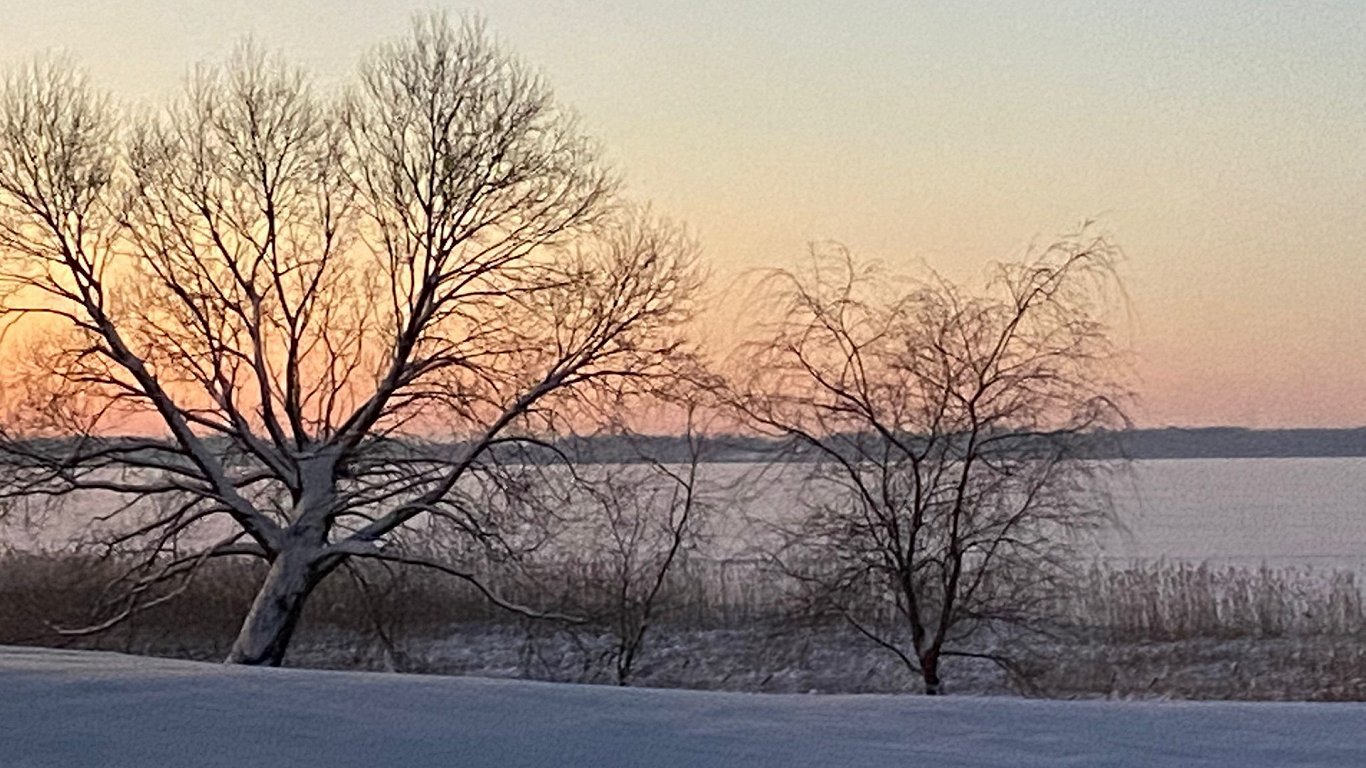 Зима на озере Цирма
