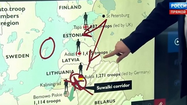 Krievijas valsts televīzijā «militārais eksperts» izklāsta plānu Baltijas valstu un Gotlandes okupācijai
