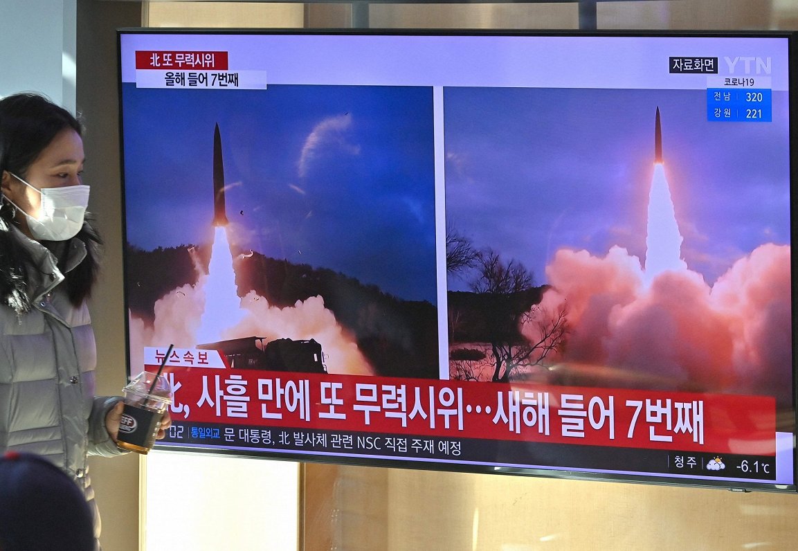 Ziemeļkorejas ballistiskās raķetes palaišana 30.01.2022.