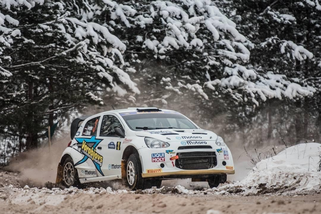 Jāņa Vorobjova vadītais “Mitsubishi Mirage” auto “Rally Alūksne 2017”