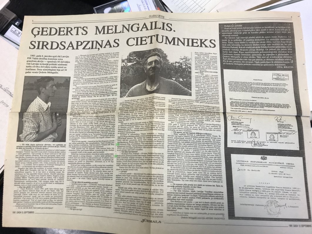 Publikācijas par Ģedartu Melngaili pēc Latvijas neatkarības atgūšanas.