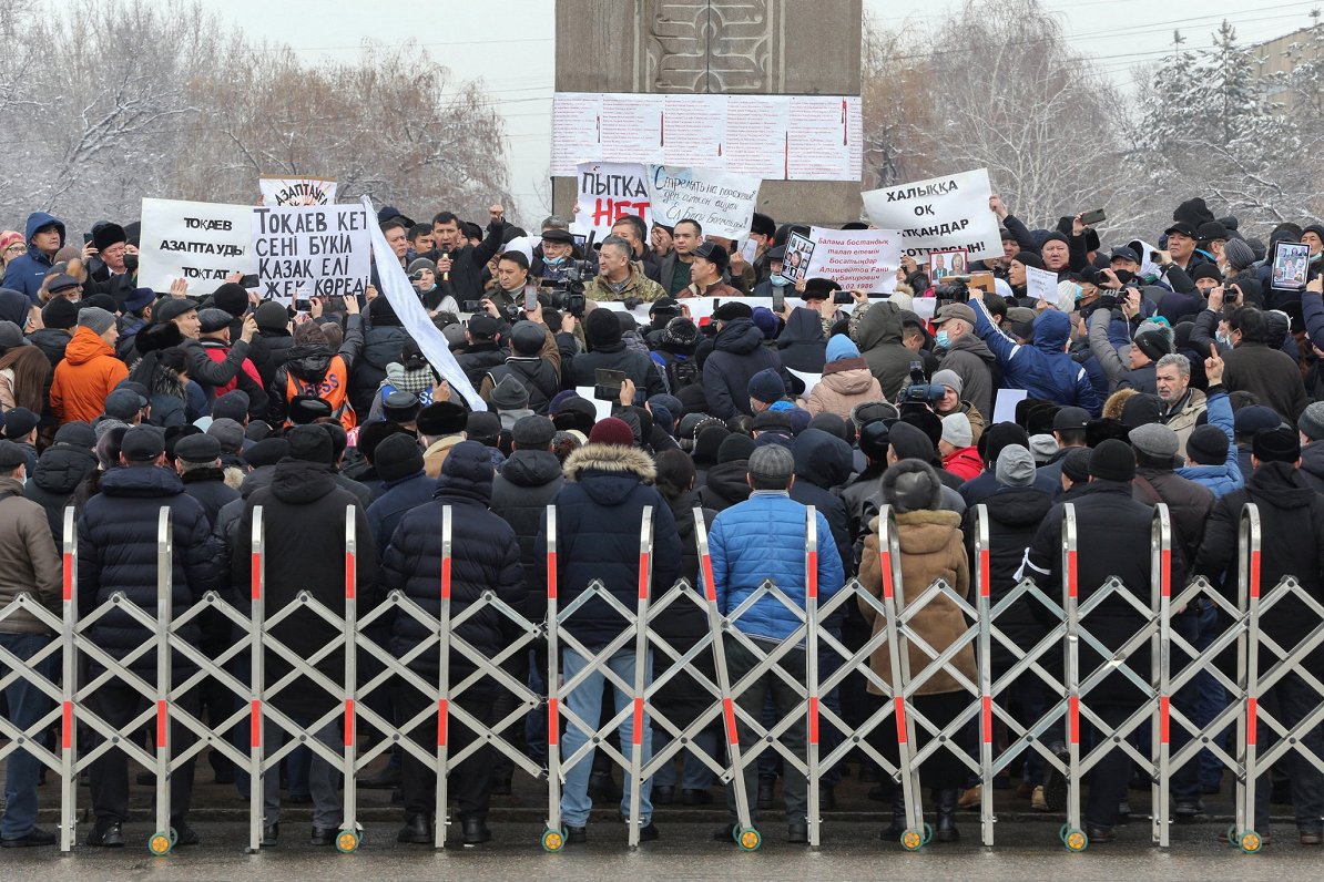 Protests Almati, Kazahstānā. (13.02.2022.)